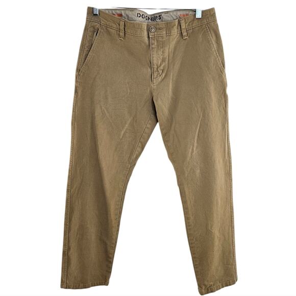 Dockers Slim Fit Ultimate Chino Smart Flex 360 Khaki Pants W32 L30 - Picture 8 of 9